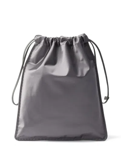 Prada Wish Drawstring Pouch In Gray