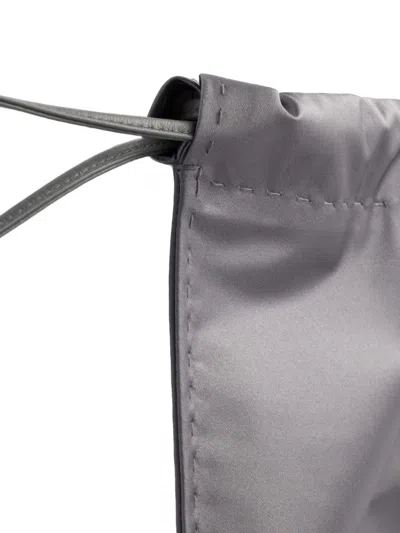 Prada Wish Drawstring Pouch In Gray