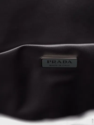 Prada Wish Drawstring Pouch In Gray