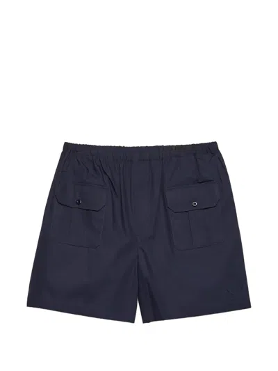 Prada Elasticated-waist Cargo Shorts In Blue