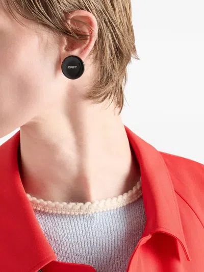 Prada Graphic Earring In Black