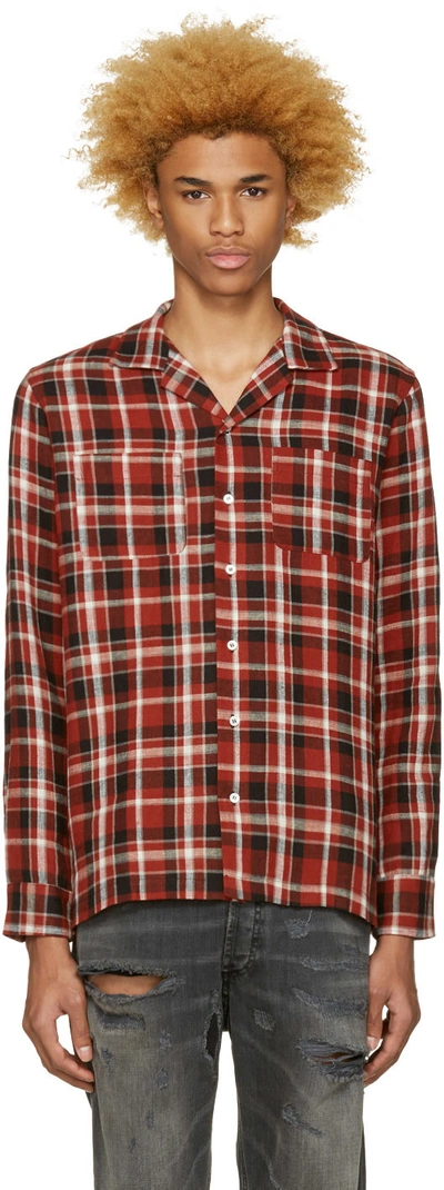 Palm Angels Printed Shirt With Linen And Cotton