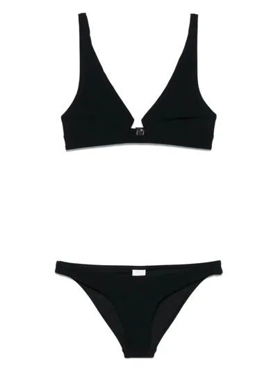 Zimmermann Rhiannon Wire Front Bikini In Black