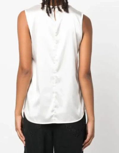 Peserico Punto Luce-detail Satin Top In White