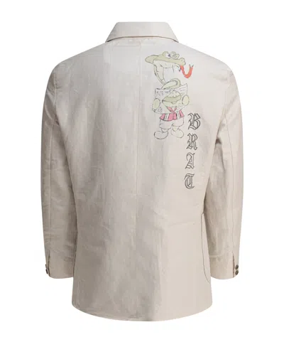 Kapital Patch-pocket Jacket In Neutral