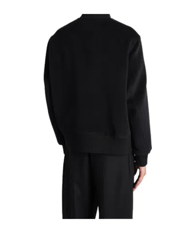 Lardini Bomber Jacket In Black Wool In Black