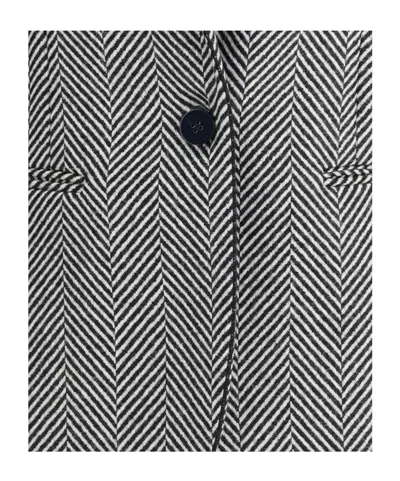 Forte Forte Grey Chevron Wool Chic Jacket In Gray