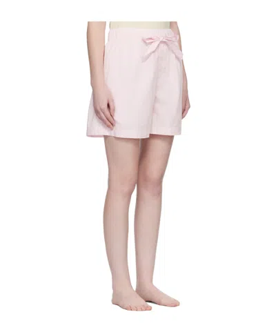 Tekla Drawstring Pajama Shorts In Pink