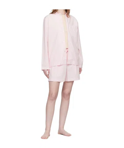 Tekla Drawstring Pajama Shorts In Pink