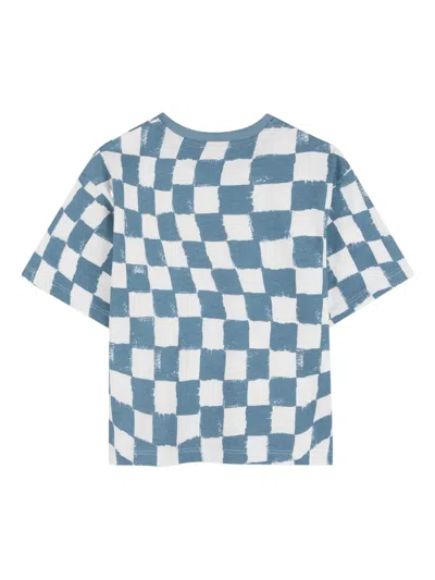 Marc Jacobs Checkerboard-print T-shirt In Blue