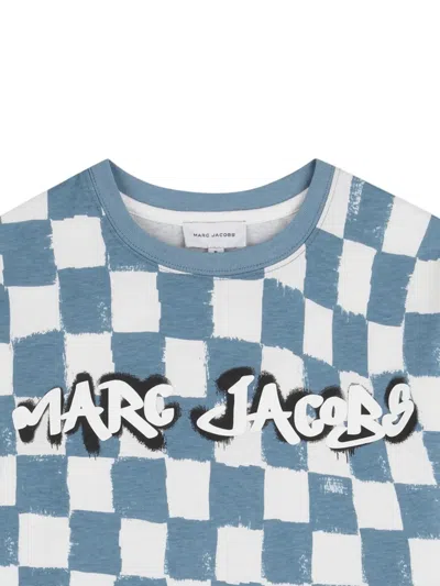 Marc Jacobs Checkerboard-print T-shirt In Blue