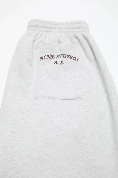 Acne Studios Drawstring Embroidered Track Pants In White