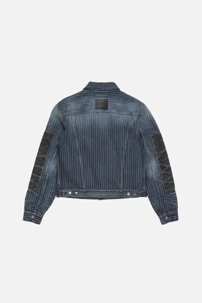 Acne Studios Patchwork Denim Jacket In Blue