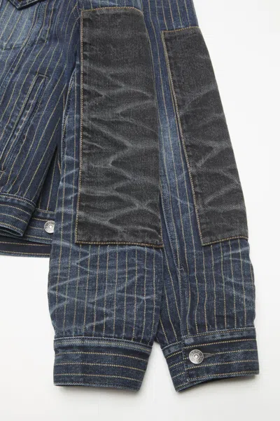 Acne Studios Patchwork Denim Jacket In Blue