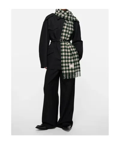 Acne Studios Belted Flap-pocket Jacket In Black