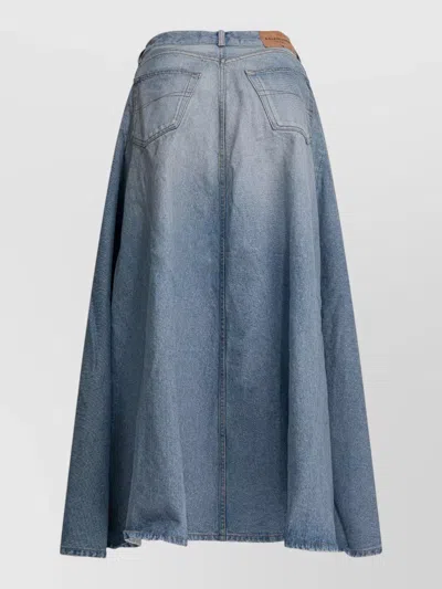 Balenciaga Maxi Skirt With Innovative Design And Five-pocket Style In Blue