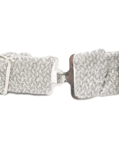 Etro Patterned Bow Tie In Green