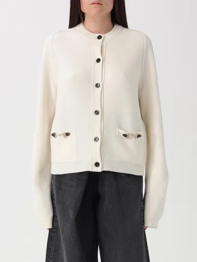 Gucci Women Wool And Cashmere Cardigan With Metal Horsebit In Neutral
