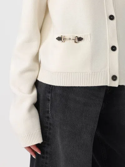 Gucci Women Wool And Cashmere Cardigan With Metal Horsebit In Neutral