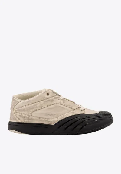 Givenchy Beige Solid Skater Sneakers In Brown