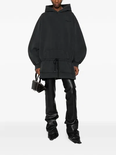 Alexander Wang Alexanderwang. T Dropped Waist Hoodie Dress In Gray