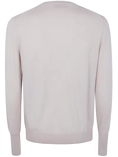 Ballantyne V Neck Pullover In Gray