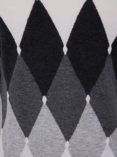 Ballantyne V Neck Pullover In Gray