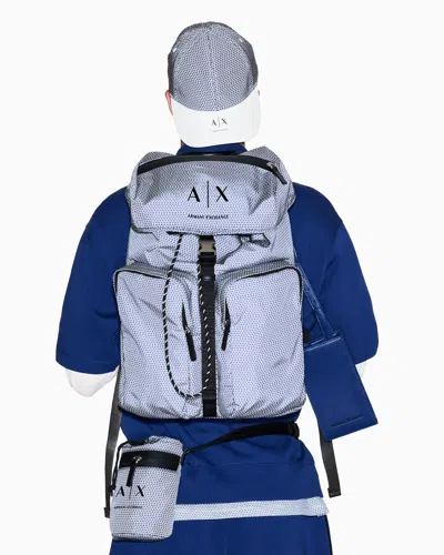 Armani Exchange Hat In Technical Fabric In Blue