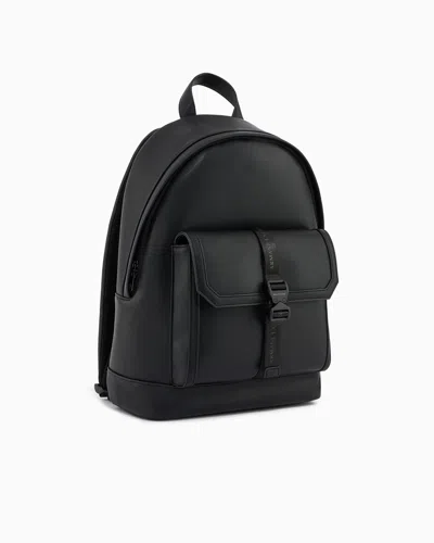 Armani Exchange Technical Fabric Backpack In Black