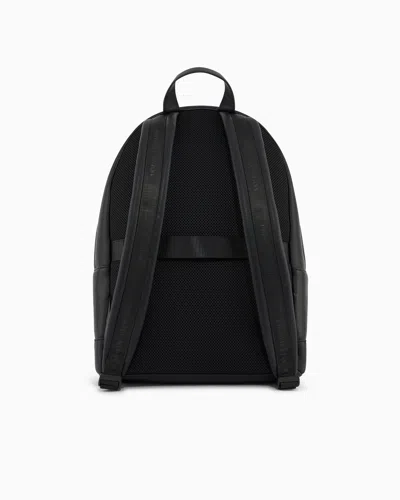 Armani Exchange Technical Fabric Backpack In Black