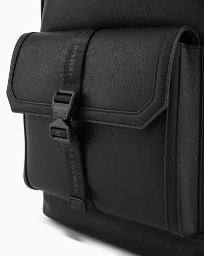 Armani Exchange Technical Fabric Backpack In Black