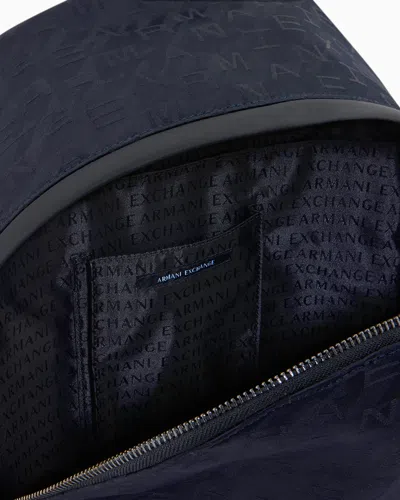 Armani Exchange Technical Fabric Backpack In Black