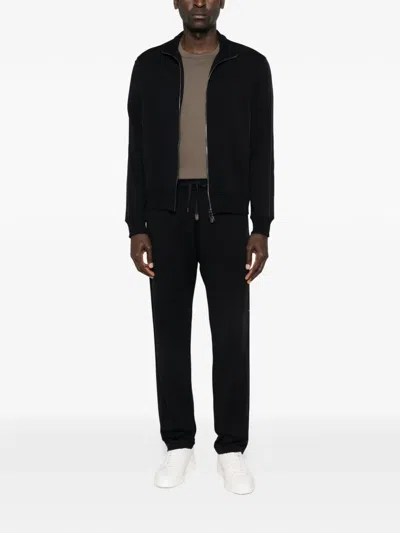 Canali Drawstring Track Pants In Blue