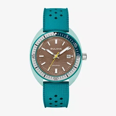 Bulova Snorkel Mens Green Strap Watch 98b446