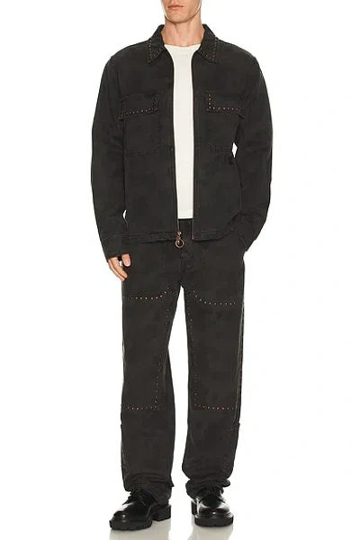 Pleasures Cowhide Work Jacket In Gray