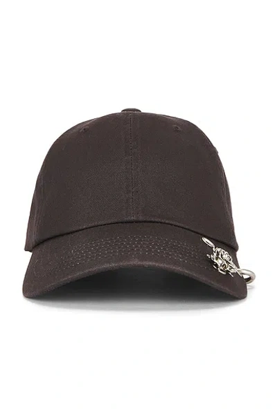 We11 Done Spike Rose Cap In Black