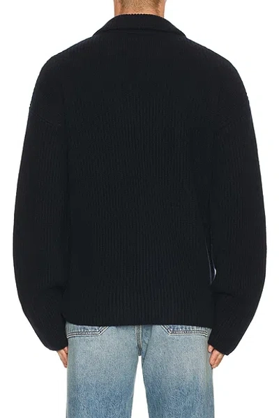 Apc Pull Long Sleeve Polo In Blue