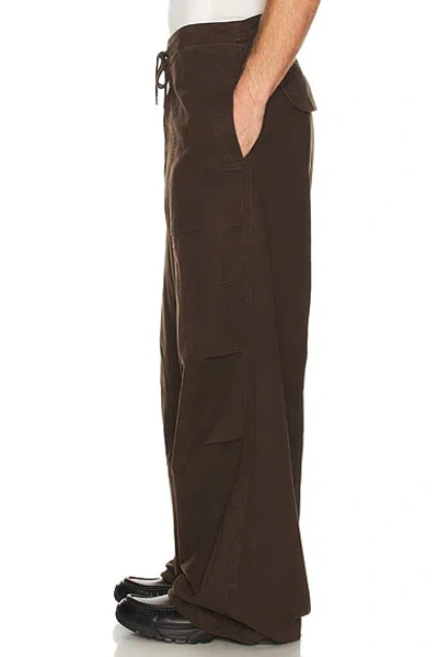 Entire Studios Drawstring Cargo Trousers In Brown