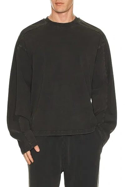 Entire Studios Brown Heavy Long Sleeve T-shirt In Black