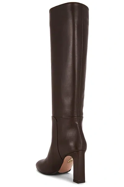 Aquazzura 85mm Sellier Block-heel Knee-high Boots In Brown