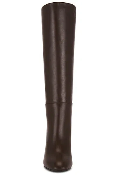 Aquazzura 85mm Sellier Block-heel Knee-high Boots In Brown