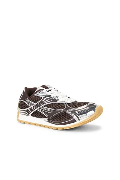Bottega Veneta Men Fondant And Silver Technical Fabric And Mesh Orbit Sneakers In Multi