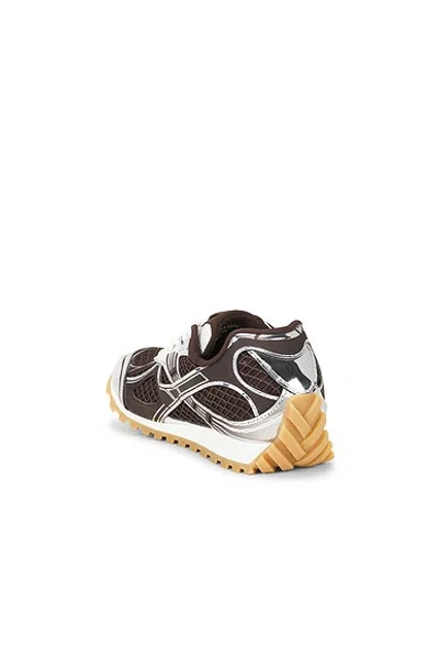Bottega Veneta Men Fondant And Silver Technical Fabric And Mesh Orbit Sneakers In Multi