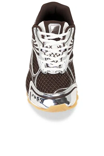 Bottega Veneta Men Fondant And Silver Technical Fabric And Mesh Orbit Sneakers In Multi