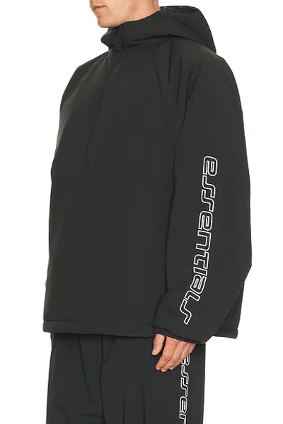 Essentials Half Zip Anorak In Black