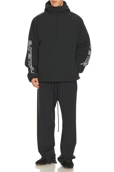 Essentials Half Zip Anorak In Black
