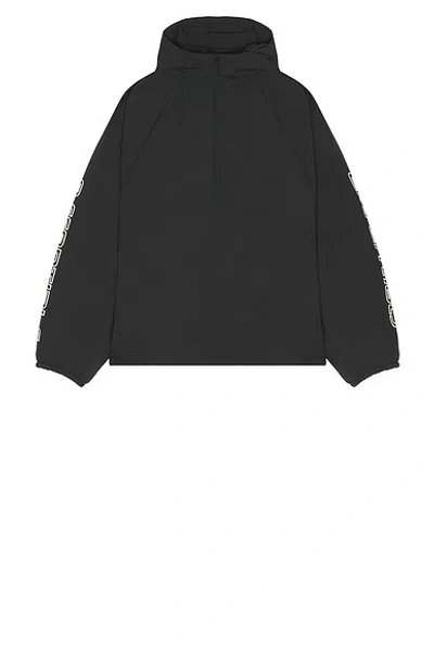 Essentials Half Zip Anorak In Black