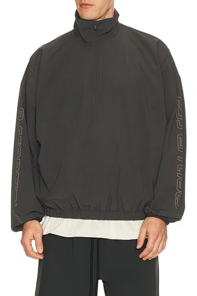 Essentials Half Zip Track Jacket In Gray
