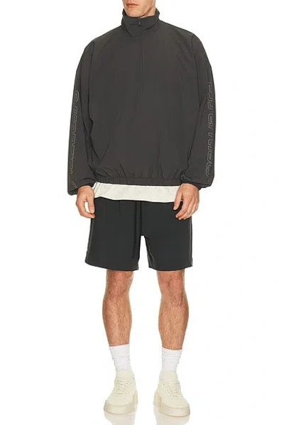 Essentials Half Zip Track Jacket In Gray