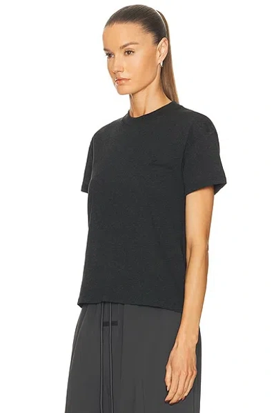 Essentials Embroidered-logo T-shirt In Black